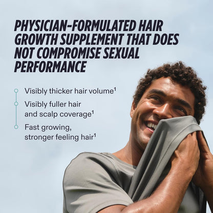 Nutrafol Men Hair Growth Supplements Ages 18-49 for Thinning Hair Clinically Tested for Visibly Thicker Hair and Scalp Coverage Dermatologist Recommended